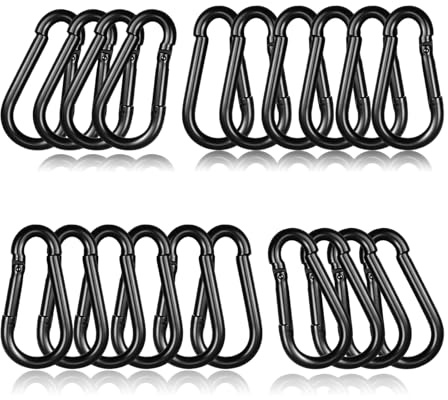 Schwarzer Karabiner-Clip