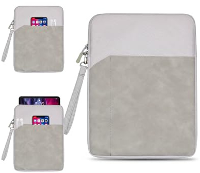 Tablet Sleeve for Kobo Libra Colour (7 Inch) eReader - Fully Protective, toergy Water-Resistant Case, Lightweight & Portable Carrying Bag, Grey