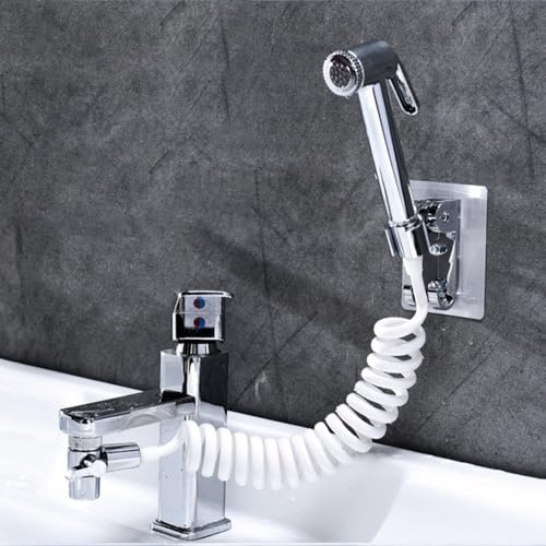 Gdfnmogo Baroom Spülbecken-Sprühgerät, Handhahn, mit Schlauch, tragbares Duschkopf-Set für Haar-Washi, Baby-Ba, ältere Menschen, Bidet-Cleani und Küchenspüle, Rr