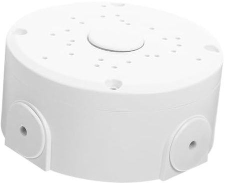 MUSISALY Runde Anschlussdose aus Kunststoff mit Kabelabdeckung Verteilerkasten für Sicherheitsmonitore Wetterfeste Außen Elektroverteilerdose für Deckenmontage