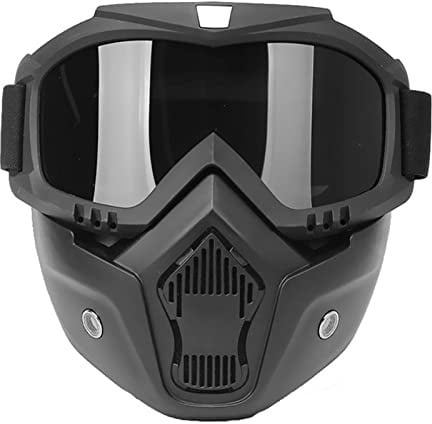 Occhiali da moto con bocca per casco aperto Motocross protezione per gli occhi antivento anti-sabbia antiriflesso traspirante lente trasparente durevole fascia elastica regolabile di alta qualità