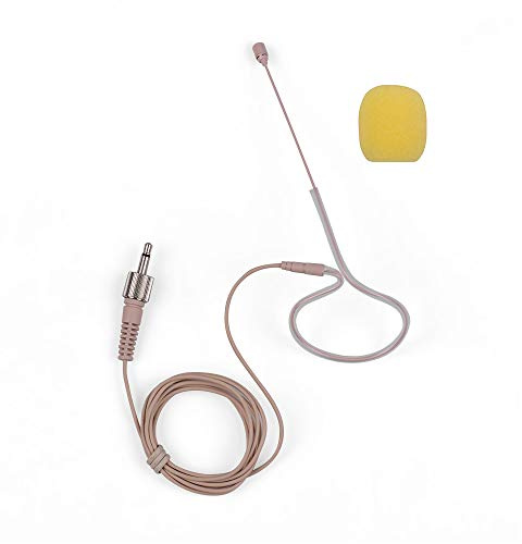 Akozon Leichtes Kondensatormikrofon mit Einem Ohrbügel und 3,5-mm-Stecker für DSLR-Kamera, PC, Laptop, Video-Chat
