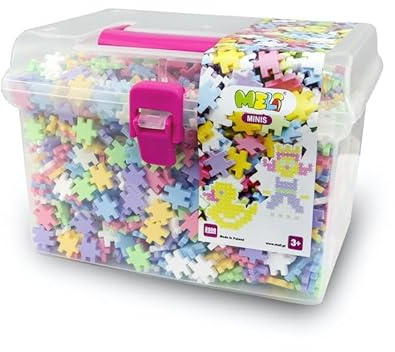 Meli Minis Pastel 2500 Teile Konstruktionsset für Kinder, Bausteine 1,5 cm x 1,5 cm, pädagogisch, fördert Kreativität, Logisches Denken, für Kinder ab 3 Jahren, CE Zertifiziert