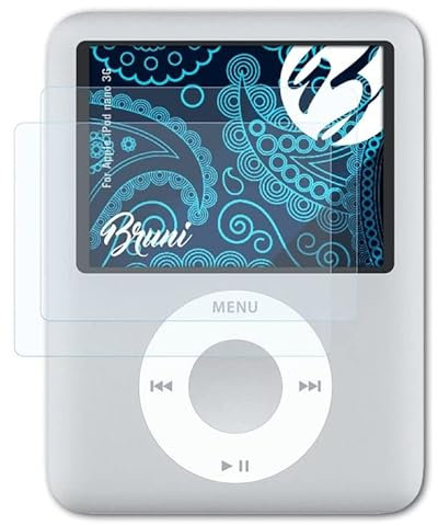 Bruni Schutzfolie kompatibel mit Apple iPod nano 3G Folie, glasklare Displayschutzfolie (2X)