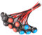 GTIWUNG 12Pcs Interruttore Pulsante Rontondo con Linea, Pulsante Momentaneo Interruttore, 12mm Mini Pulsanti Temporanei Impermeabile, Mini Pulsanti ON-OFF, Rosso Blu Nero, 3A/125V 1.5A/250V