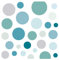 Little Deco Wandaufkleber 86 Punkte Kinderzimmer Kreise Junge I Mint grau blau I Wandtattoo Klebepunkte Wandsticker Set Dots bunt selbstklebend DL539-21