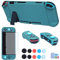 COMCOOL Custodia protettiva 3 in 1 per Nintendo Switch e controller Joy-Con con proteggi schermo e maniglie per pollice, colore: Verde notte