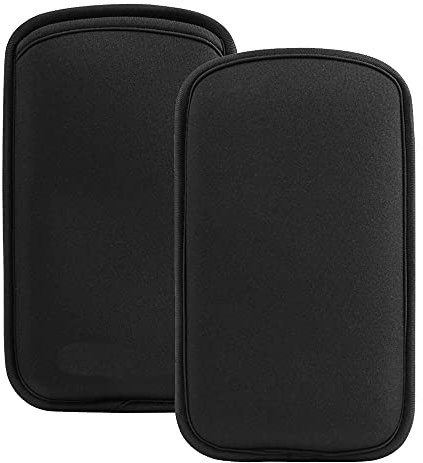 2 Stück Handyhülle für iPhone 16 Plus 17 Pro Max 16 15 Pro Max Samsung Galaxy S25 Ultra S24 Ultra S23 FE A15 A17 A16 A25 A35 A26 A36 Schwarz Universal, Slim, Neopren, stoßfest