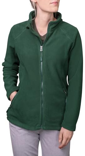 HRM 1202 Full-Zip Blouson Premium Micro Polaire I Veste Fonctionnelle Vêtements de Travail I Habits Femmes Haute Qualité et Durables, Vert Bouteille, XL Women's