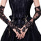 MoreChioce Lange Damen Spitzenhandschuhe, Fingerlose Hochzeithandschuhe Sommer Armstulpen Handschuhe Mesh Brauthandschuhe Spitze Handstulpen für Braut Abschlussball Oper Dinnerparty,Schwarz