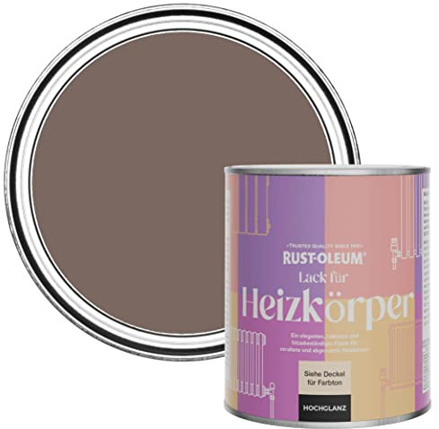 Rust-Oleum Brown Heat Resistant Radiator Paint in Gloss Finish - River's Edge 750ml