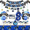 8. Geburtstag Dekorationen für Jungen-Gaming Party Dekorationen für Kinder-HAPPY BIRTHDAY Gaming Banner Videospiel Controller Ballon Kuchen Topper Gaming Hanging Sign Nummer 8 Kerze