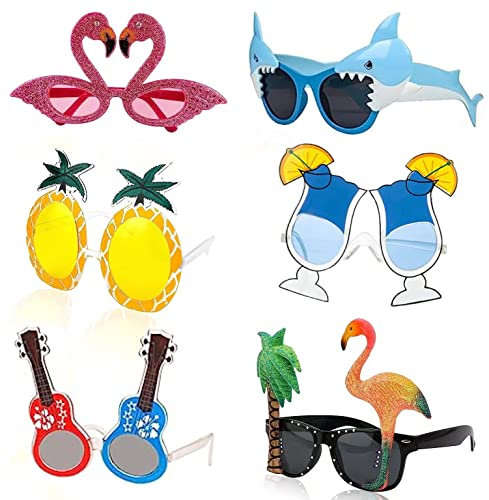 JIAJIAYI Hawaianas Fiesta Gafas (color-6 Pares)