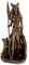Kremers Schatzkiste Freya Figur Germanische Göttin 33cm in Rüstung mit Speer und Schild Nordische Mythologie Deko - Polyresin Skulptur mit Speer Schild Wildkatze - Götter Kollektion Geschenk
