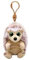 TY Beanie Bellies Clips Ring für Schlüssel aus Plüsch, Bumper der Igel mit den grünen Glitzeraugen, die Plüschtiere mit weichem Bauch 12 cm T43114