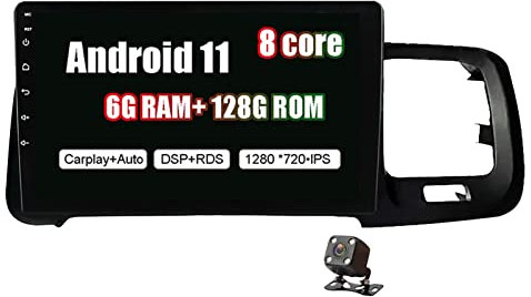 Android 11 Autoradio di navigazione stereo dell'automobile GPS Radio per Volvo S60 V60 2011-2020 con 9 unità principale dello schermo attivabile al tatto + macchina fotografica di sostegno DVR DAB+
