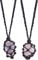 WEWAYSMILE 2-Piece Crystal Necklace Holder, Adjustable Cord for Pendant Necklace, Total Length 52cm/20.5in
