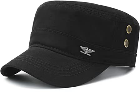 QICHEN Military Cap Herren Baumwolle Army Kappe Verstellbar Baseballkappe Mütze Sommer Trucker Hut