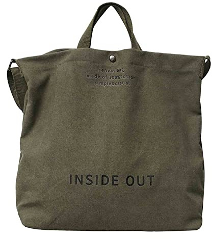 Sumleno Bolso de mano grande de lona para mujer, bolso de trabajo casual, cruzado, asa superior, vintage, estilo grunge