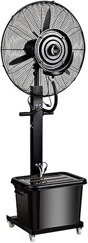 Locuetyn Outdoor Misting Fan Kit, Commercial Oscillating Pedestal Fan with Mist for Patio, Adjustable and Portable Misters with 90 Degree Oscillation