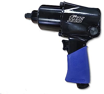 FIAC Avvitatore Pneumatico a Massa Battente 1⁄2 1087, Pistola Pneumatica 10 Chiavi a Bussola + Prolunga da 100 mm + Mini Lubrificatore + Bottiglia di Plastica, Inclusa Valigetta, Coppia 500 Nm, Nera