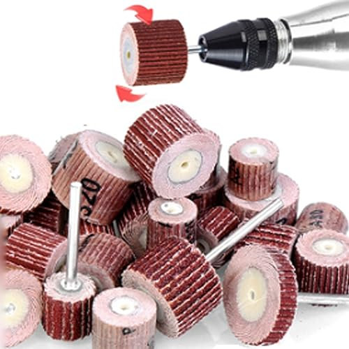 Lamellenscheibe, 100 Stück Schleifscheibe mit 10 Stäben for Dremel-Rotationswerkzeuge, 80–600 Körnung, Schleifpapier, Lamellenscheibe for Entfernen von Rost, Entgraten, Schleifen, Polieren (Color : 8