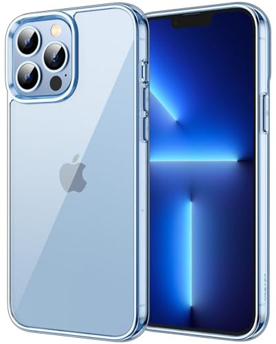 JETech Case for iPhone 13 Pro Max 6.7-Inch, Non-Yellowing Shockproof Phone Bumper Cover, Anti-Scratch Clear Back (Sierra Blue)