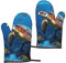 Ofenhandschuhe und Handschuhe mit Meeresschildkröte mit Fischen, hitzebeständig, wasserdicht und langlebig, 2 Stück