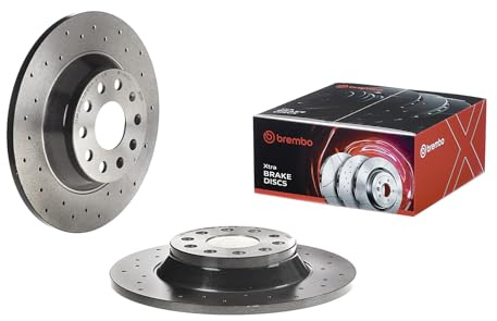 BREMBO 2x Bremsscheibe XTRA voll hinten 08.C501.1X Gelocht | Kompatibel mit: AUDI A3, A3 Cabriolet, A3 Limousine, A3 Sportback, A3 Sportback, Q3, Q3, Q3 Sportback, TT, TT Roadster