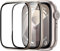 WSKEN Schutzfolie für Apple Watch Series 9/8/7 45mm Folie, [Titanium Alloy Frame] Displayschutz Blasenfreie, 3D Volle Abdeckung, Anti-Staub, Anti-Kratzer, Anti-Fingerabdruck 2 Stück