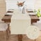 AooHome Tischläufer Beige 40X140cm, Tischdeko Leinen-Optik Abwaschbar Tischband aus Polyester Wasserabweisend mit Lotuseffekt, Dauerhaft Kratzfest für Esszimmer Hochzeiten Party Weihnachten