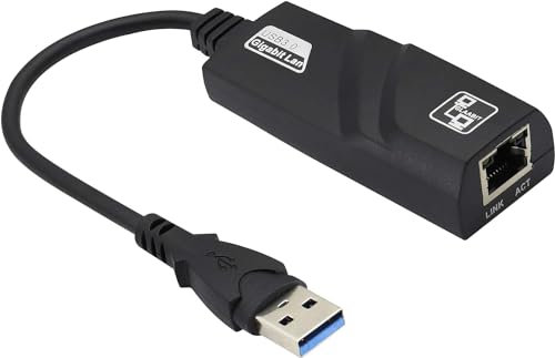 Adaptateur USB Ethernet, Adaptateur Ethernet USB 3.0 vers RJ45, Réseau Adaptateur LAN 1000 Mbps Compatible avec Windows 10/8.1/8/7/Vista/XP, Mac OS 10.6 et Supérieur, Linux