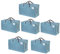 VENO 6 Pack Heavy-Duty Oversize Large Storage Bag with Zips for Moving, Clothes Storage, Laundry Bag, Packing, House Solutions, Sustainable, Water-Resistant (Light Blue, 6 Pack)