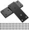10 Pcs Flat Straight Mending Plates, Flat Plate Bracket, Flat Connecting Mending Plates Braces Brackets, Stainless Steel Support Joining Plate Furniture Repair Plate Fixing (Black 128x48mm)