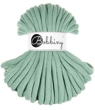 Flechtkordel Jumbo - 9mm - Baumwollkordel Baumwollgarn Garn Kordel Makramee Schnur Kordelband Natur Baumwolle DIY-Basteln 30m - Aloe