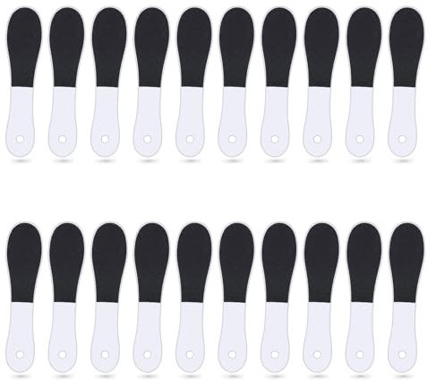 ZHYOPING 20 Pack Double-Sided Foot File Professional Foot Scraper & Grater Hard Skin Remover for Feet Callus & Dead Skin Remover Foot Care Kit Disposable Foot Exfoliator for Wet/Dry Cracked Feet