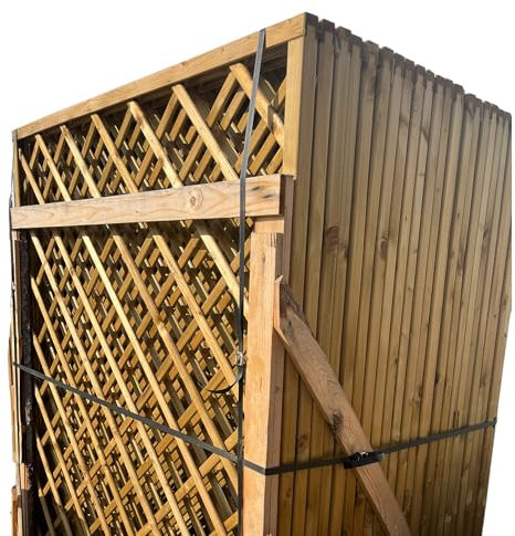 Rankgitter Holz 180x150cm Sichtschutzzaun Rankzaun Spalier Sichtschutz Weidenzaun