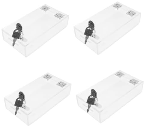 SEWACC 4Er-Box Handy-Sicherheitsschloss Smartphone abschließbarer Aufbewahrungsschrank Handy für handy locker handy sperrbox elektronisches Schließfach Mobiltelefonhülle Acryl Transparent