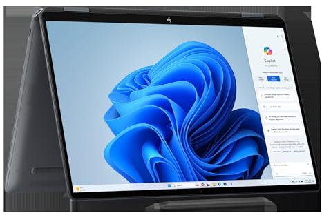 HP OmniBook Ultra Flip 14-fh0175ng avec adaptateur HDMI et stylet 14 2,8 k OLED Touch 120 Hz, Intel Core Ultra 7 258 V, 32 Go de RAM, SSD 1 To, Windows 11