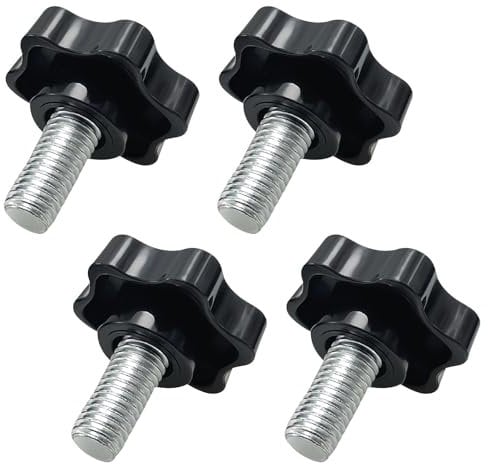 4 Pcs Pressure Mounted Baby Gates Threaded Spindle Rods, M10 Walk Thru Gates Accessory Screw Bolts Kit for Baby Safety Gates Pet Dog Gate Stair Gates(Black silver)