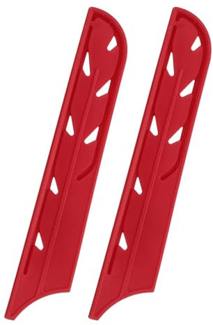 sourcing map 2 Pcs Knife Cover Sleeves, 8 x 1.4 PP Knives Edge Guard Blade Protector Universal Knife Sheath for Home Kitchen, Red