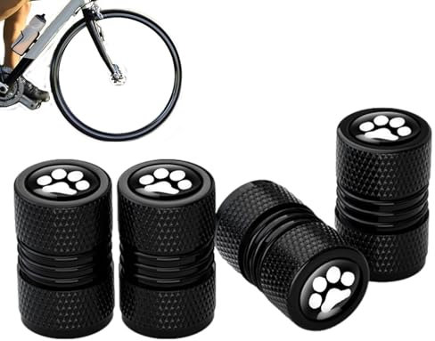 Stem Caps - Car Wheel Tire Valve Stem Cover 4 with Dog Paw Shape, Tire Valve Caps | Valve Stem Covers Car Tire Valve Caps, Tire Valve Stem Caps No Fading for Car RV Truck