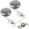 OUDQFCJ 2 Pcs Cendrier de Poche Portable, Mini Cendrier Inox avec Couvercle et Porte-clés pour Voyage, Camping et Activités Extérieures, Design Moderne Argenté