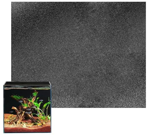 Generisch Poster d'aquarium - 40 × 30/40 × 80/60 × 150 cm - en PVC Statique - Autocollant - Fond d'aquarium - Noir