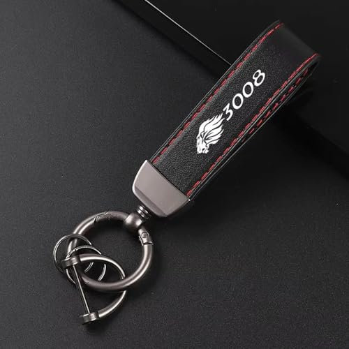 MNGKIQC 1 Pièce Porte-clés de Voiture, pour Peugeot 3008 Porte Clé Portable Multifonction Porte-clés de Voiture Accessoires Clés,A