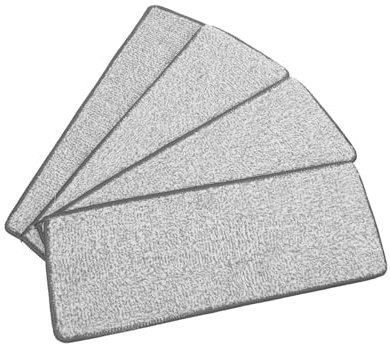 MOTHNUR 4pcs Flat Mop Pads Replacement Reusable Microfiber Cleaning Pads for Floor Mop Heads Washable Wet Dry Cleaning