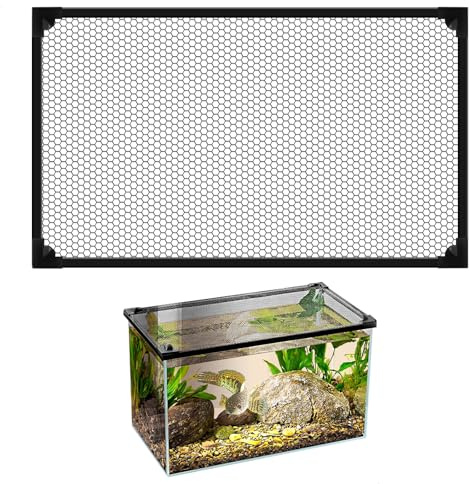 Aquarium-Sieb, Magnetisches Aquarium Anti Spring Netz, Fischisolationsbox Anti-Entweichungsnetz, Abdeckung für DASS Fische, Reptilien, Schildkröten Andere Tiere Entkommen, Fischschutz-Zubehör,50x30CM