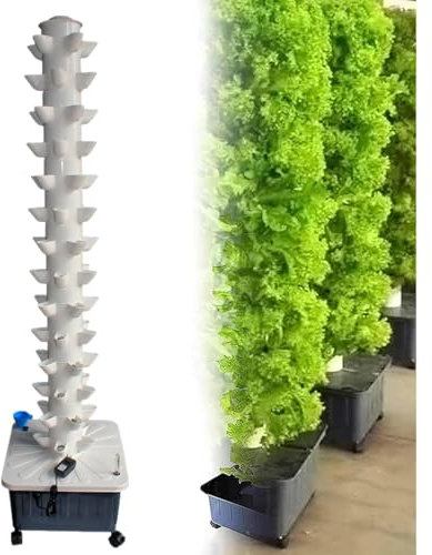 Sistema di piantagione idroponica a 14 strati 70 fori torre idroponica, sistema di piantagione idroponica Smart Garden, piantagione idroponica in serra