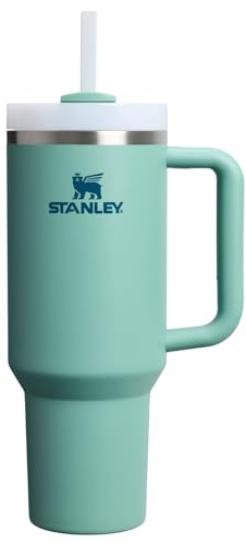 STANLEY Quencher H2.0 Tumbler with Handle and Straw 40 oz | Flowstate 3-Position Lid | Cup Holder Compatible for Travel | Insulated Stainless Steel Cup | BPA-Free | Spring Green