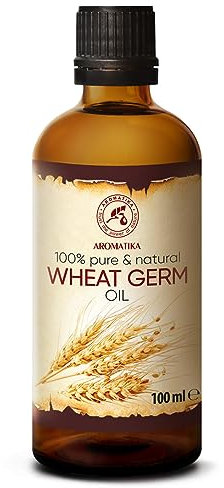Weizenkeimöl 100ml - USA - Kaltgepresst & Raffiniert - Rein & Natürlich - Glasflasche - Basisöl - Pflege für Gesicht - Körper - Haare - für Schönheit - Massage - Körperpflege - Weizenkeim Öl